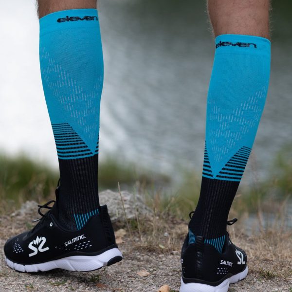 Șosete de compresie lungi Eleven PowerFlow Blue